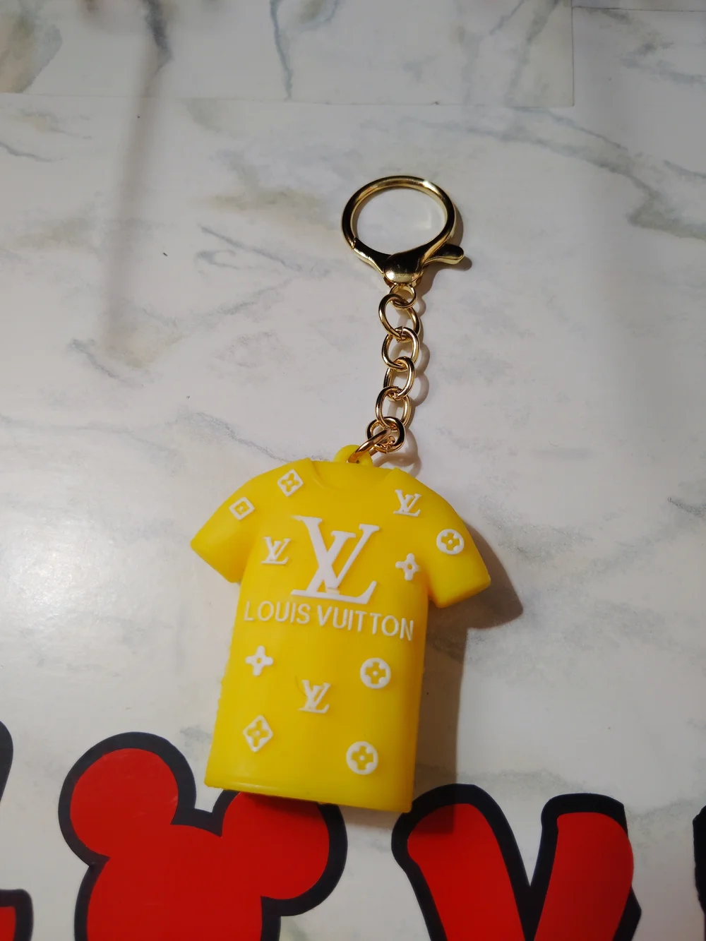 Inspired  Yellow T‑Shirt Charm Keychain
